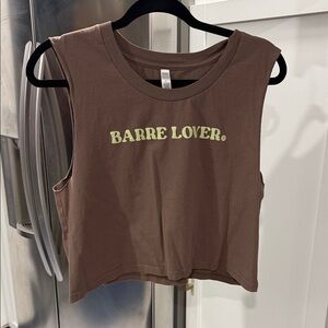 Brown 'Barre Lover' Women's Muscle Tee